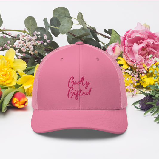 Godly Gifted Trucker Cap- Pink on Pink