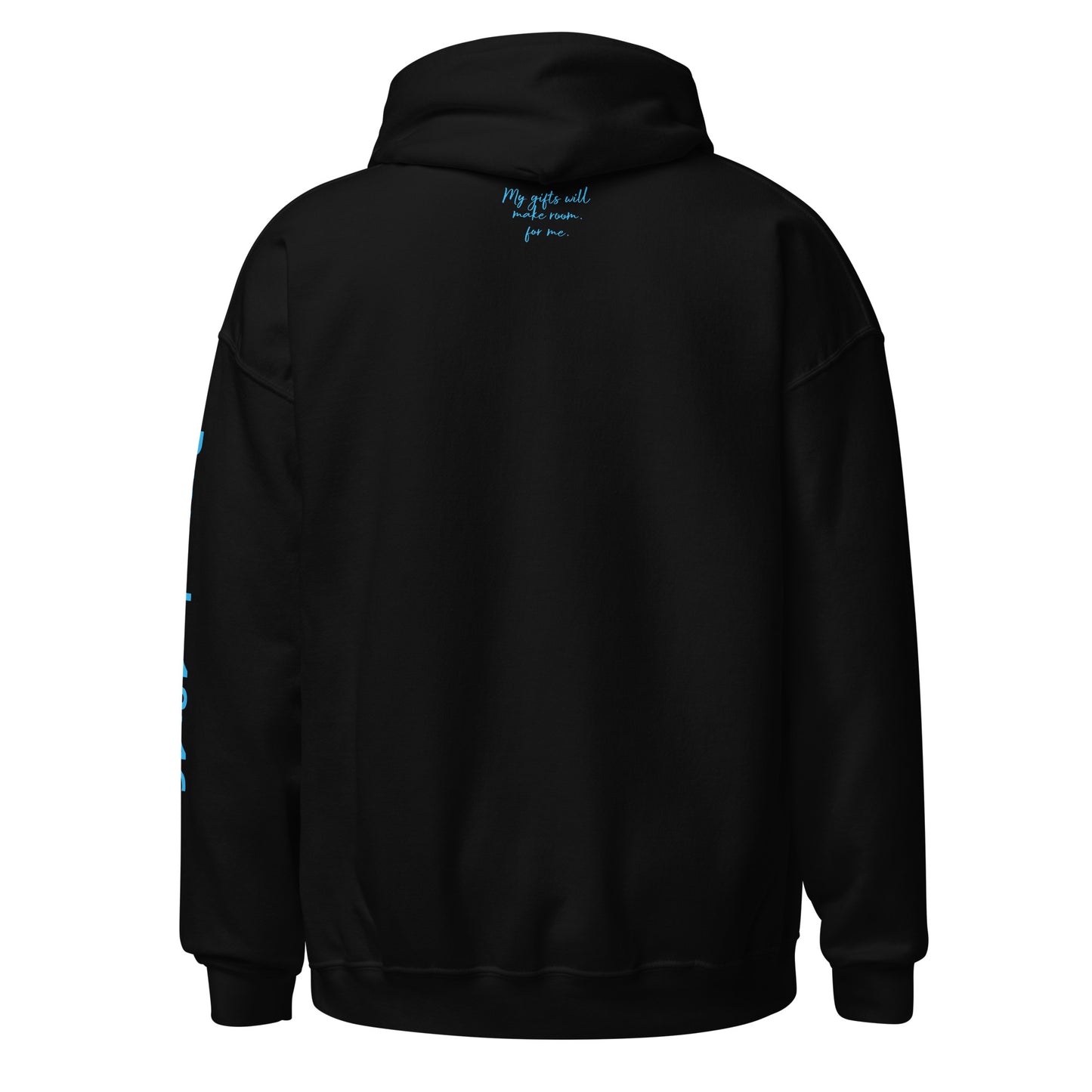 Godly Gifted Signature Unisex Hoodie- Black and Deep Sky Blue
