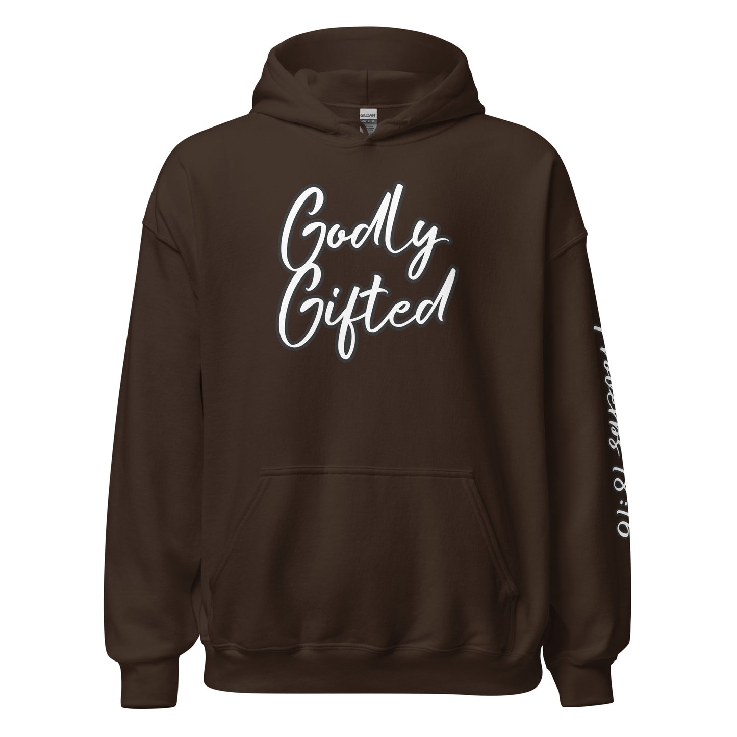 Godly Gifted Signature Unisex Hoodie with Black Outlined Words (Multiple Colors)
