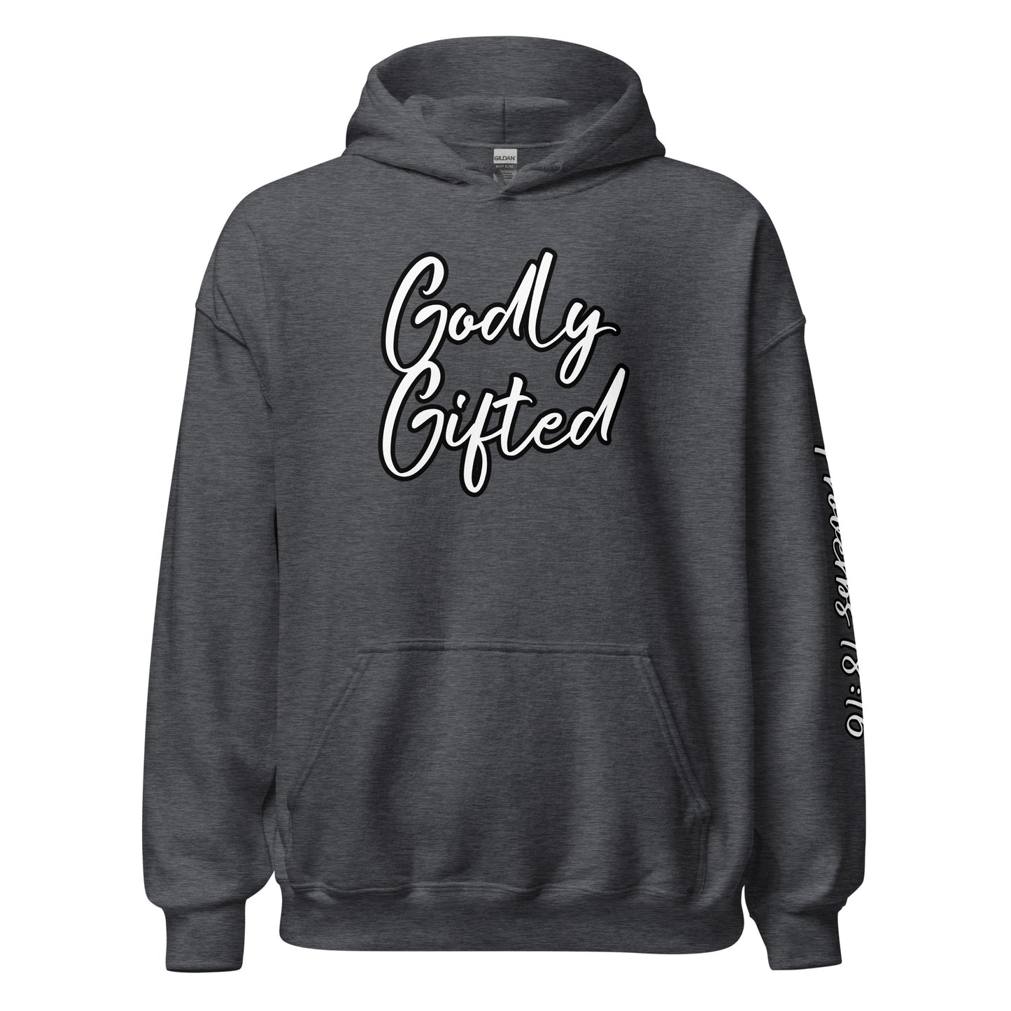 Godly Gifted Signature Unisex Hoodie with Black Outlined Words (Multiple Colors)