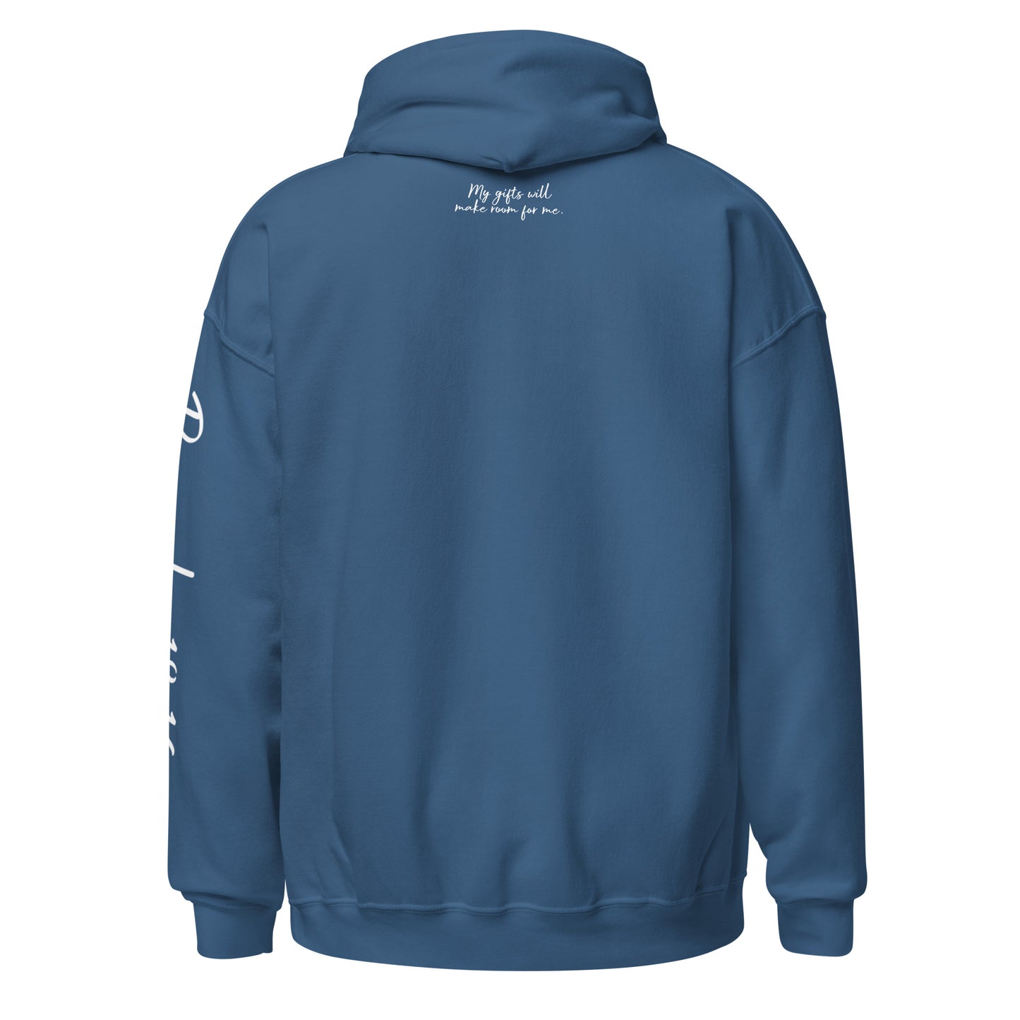 Godly Gifted Signature Unisex Hoodie- Indigo Blue & White