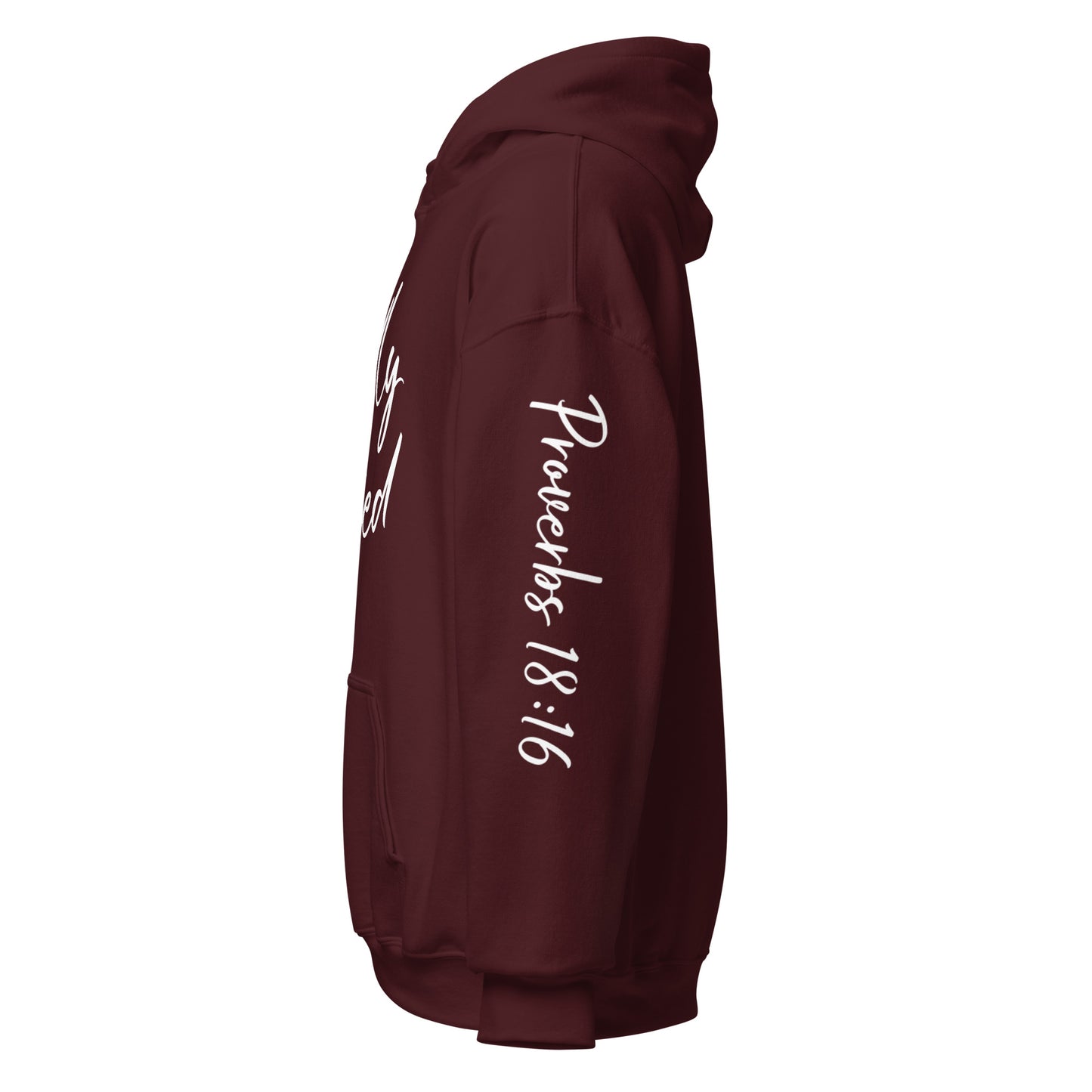 Godly Gifted Signature Unisex Hoodie- Maroon & White