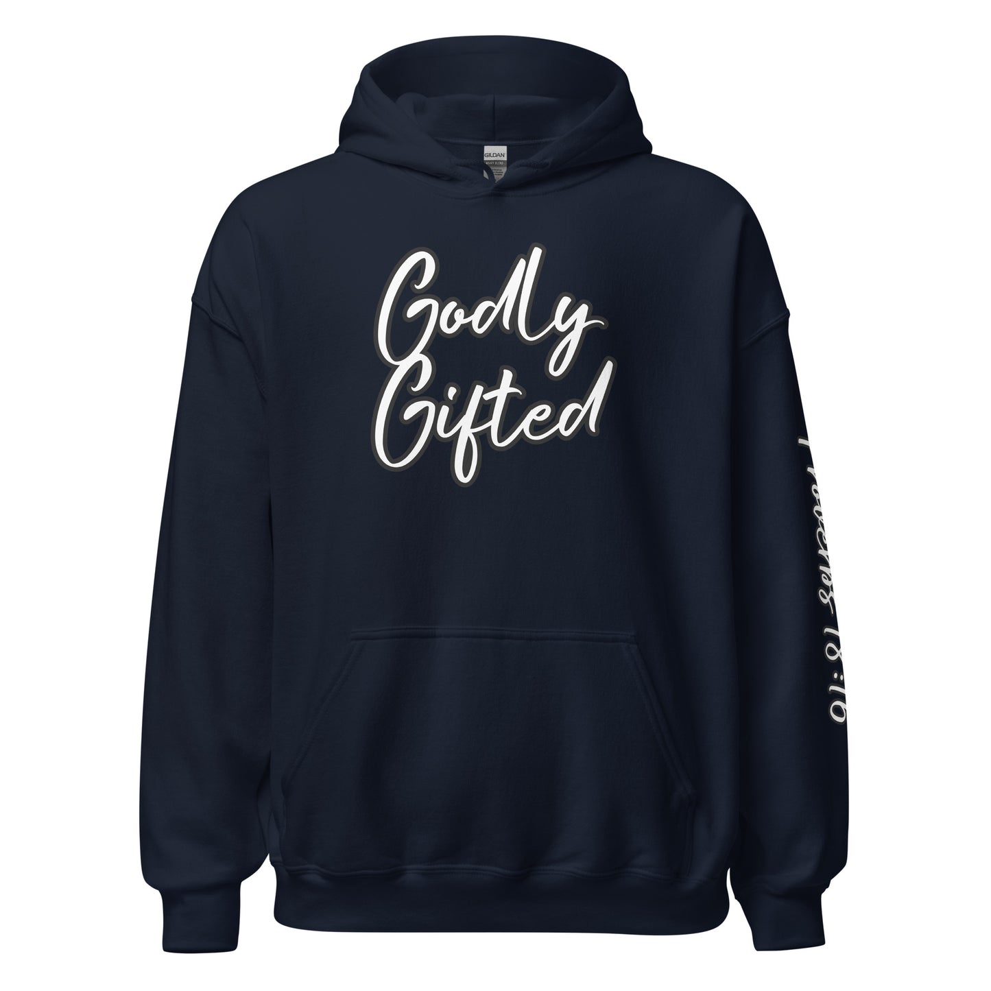 Godly Gifted Signature Unisex Hoodie with Black Outlined Words (Multiple Colors)