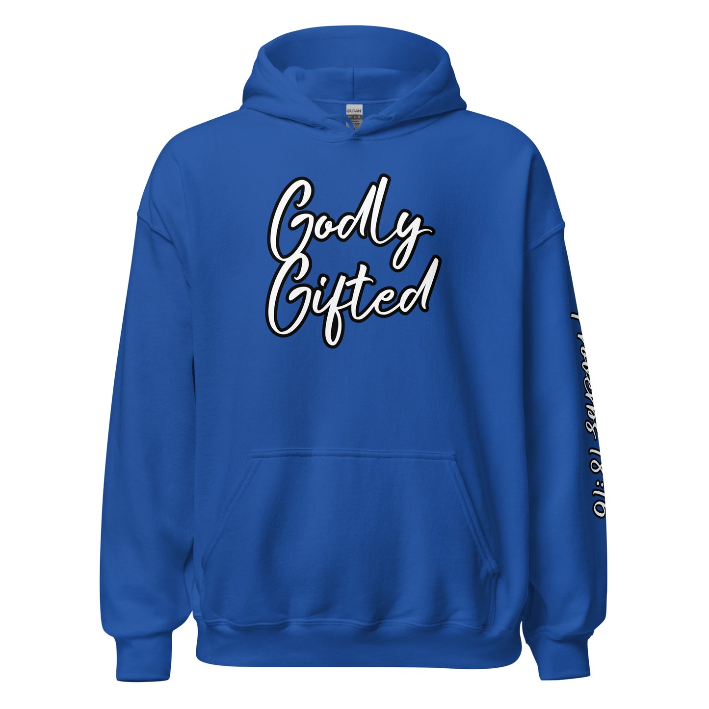 Godly Gifted Signature Unisex Hoodie with Black Outlined Words (Multiple Colors)