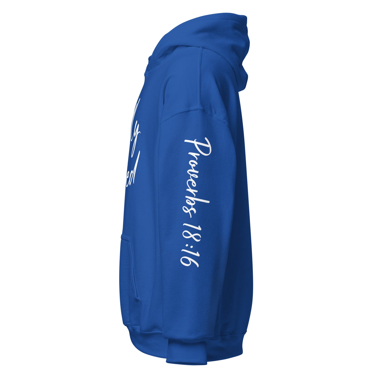 Godly Gifted Signature Unisex Hoodie- Royal Blue and White