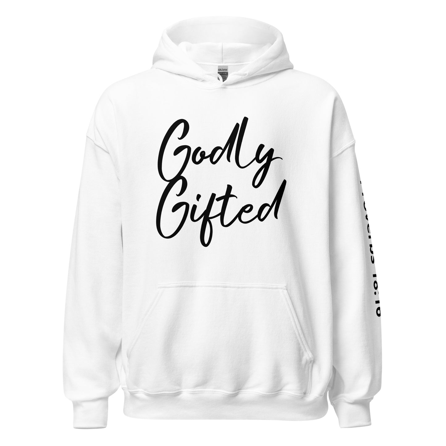 Godly Gifted Signature Unisex Hoodie- White & Black