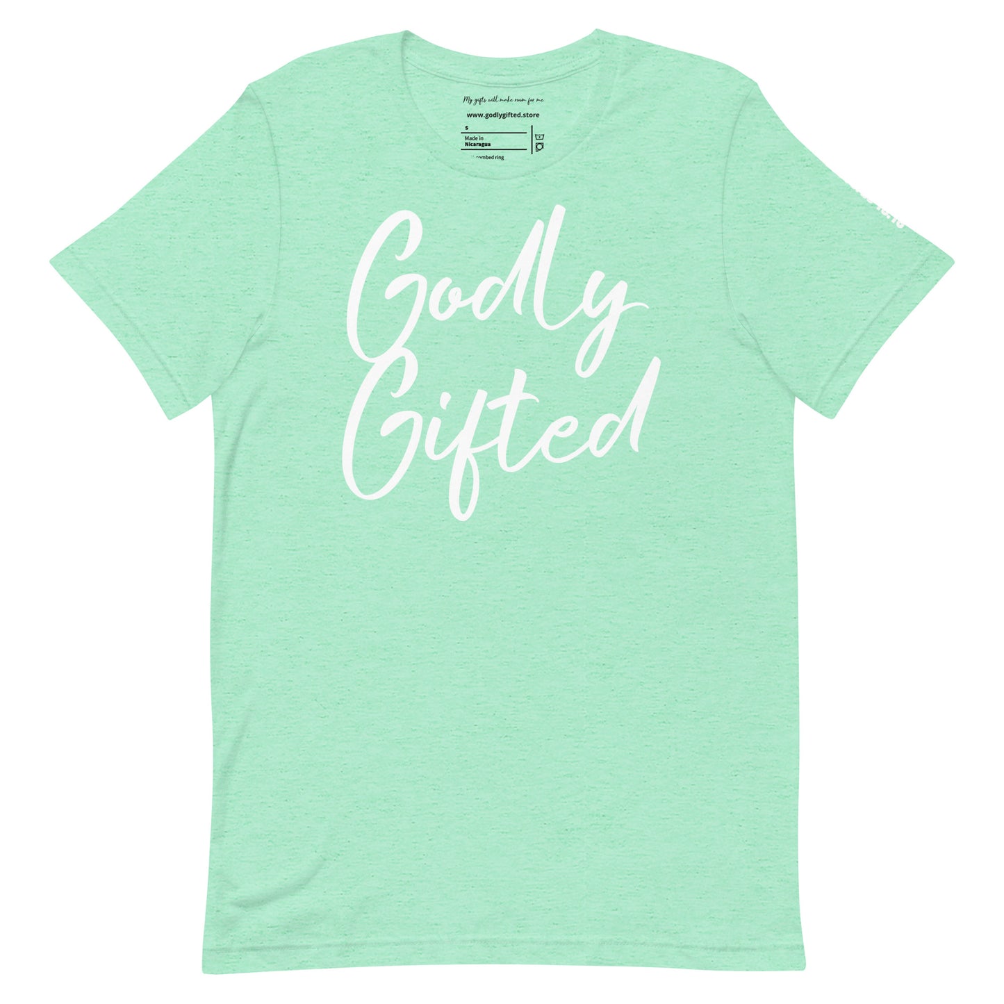 Godly Gifted Signature Unisex Heather Mint T-shirt