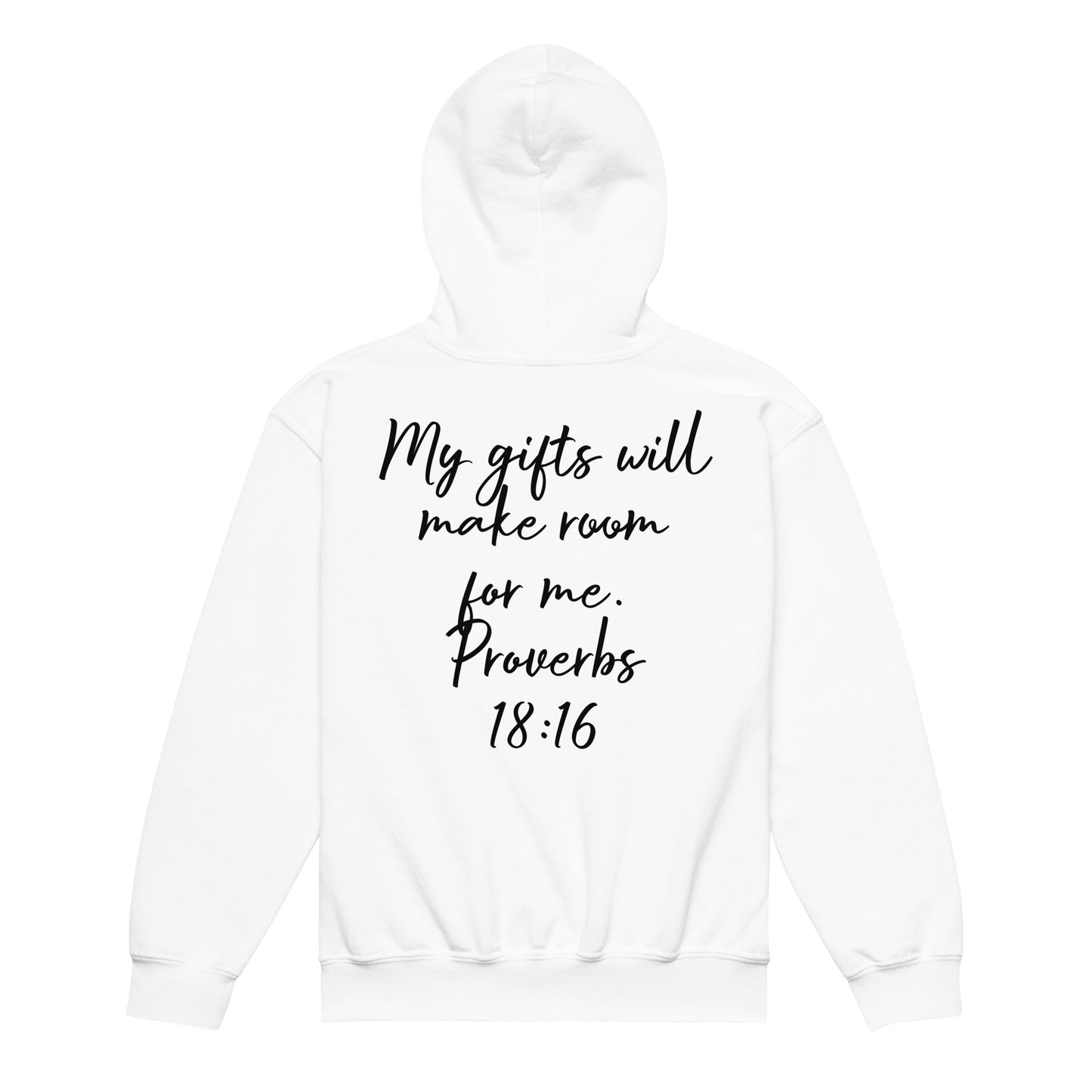Youth Godly Gifted Heavy Blend Signature Hoodie- White & Black