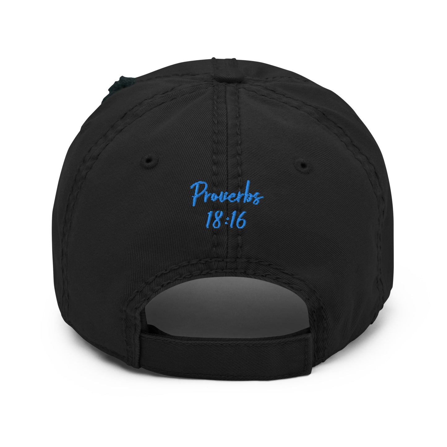 Godly Gifted Distressed Dad Hat- Black and Blue