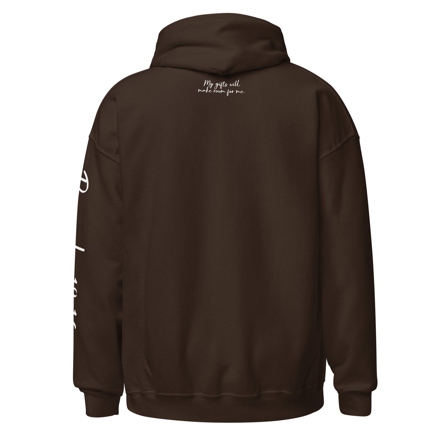 Godly Gifted Signature Unisex Hoodie- Dark Chocolate & White