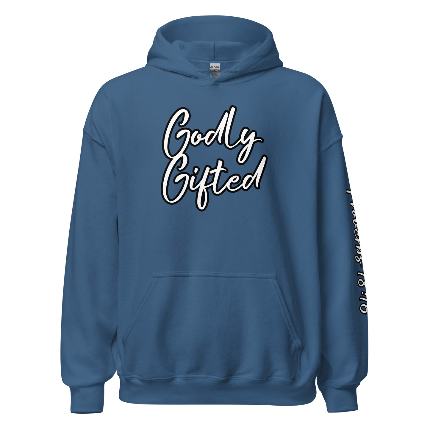 Godly Gifted Signature Unisex Hoodie with Black Outlined Words (Multiple Colors)
