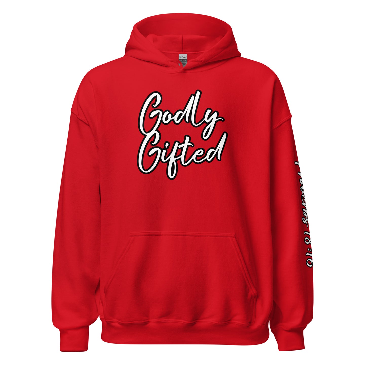 Godly Gifted Signature Unisex Hoodie with Black Outlined Words (Multiple Colors)